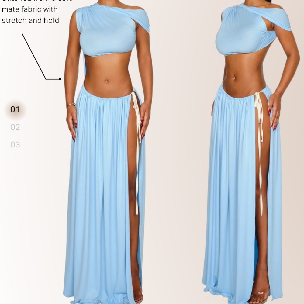 Coucoo high slit maxi dress